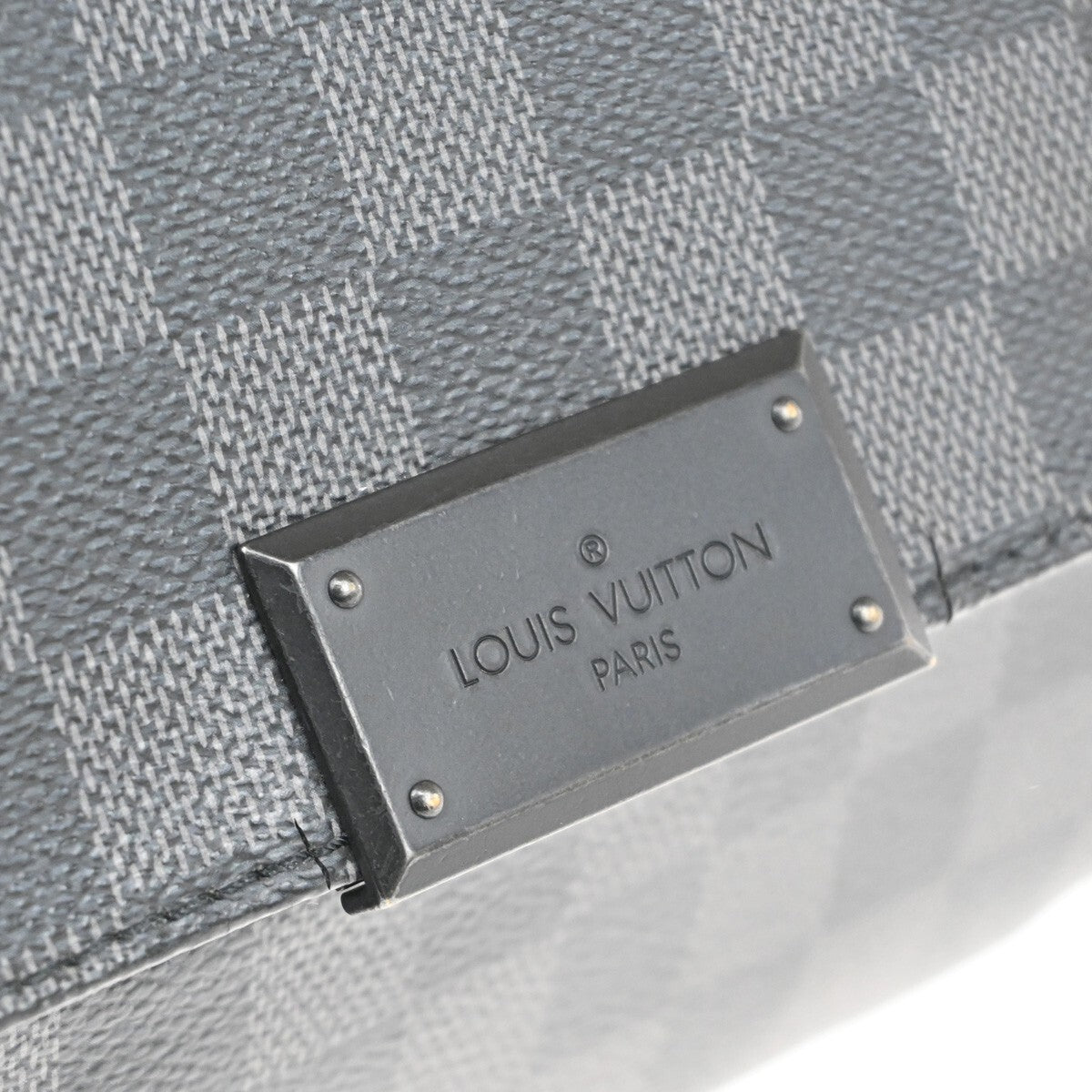LOUIS VUITTON Logo District PM Shoulder Bag Damier Graphite Black N41260 94EE207