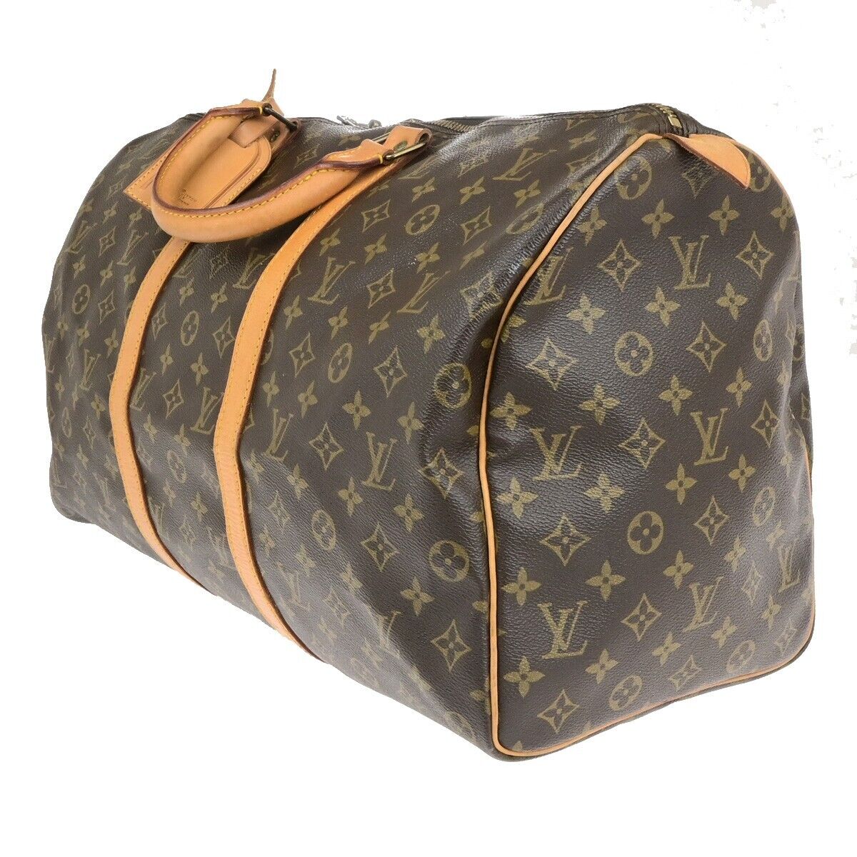 LOUIS VUITTON Keepall 50 Travel Hand Bag Monogram Leather Brown M41426 84ED235