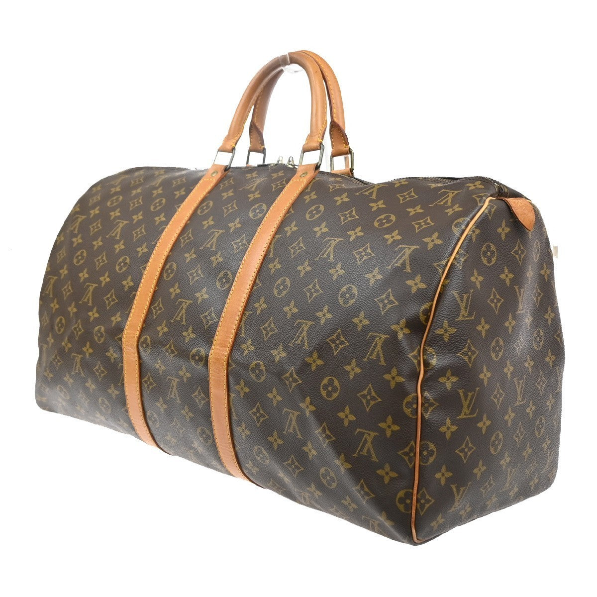 LOUIS VUITTON Keepall 55 Travel Hand Bag Monogram Leather Brown M41424 98SA120