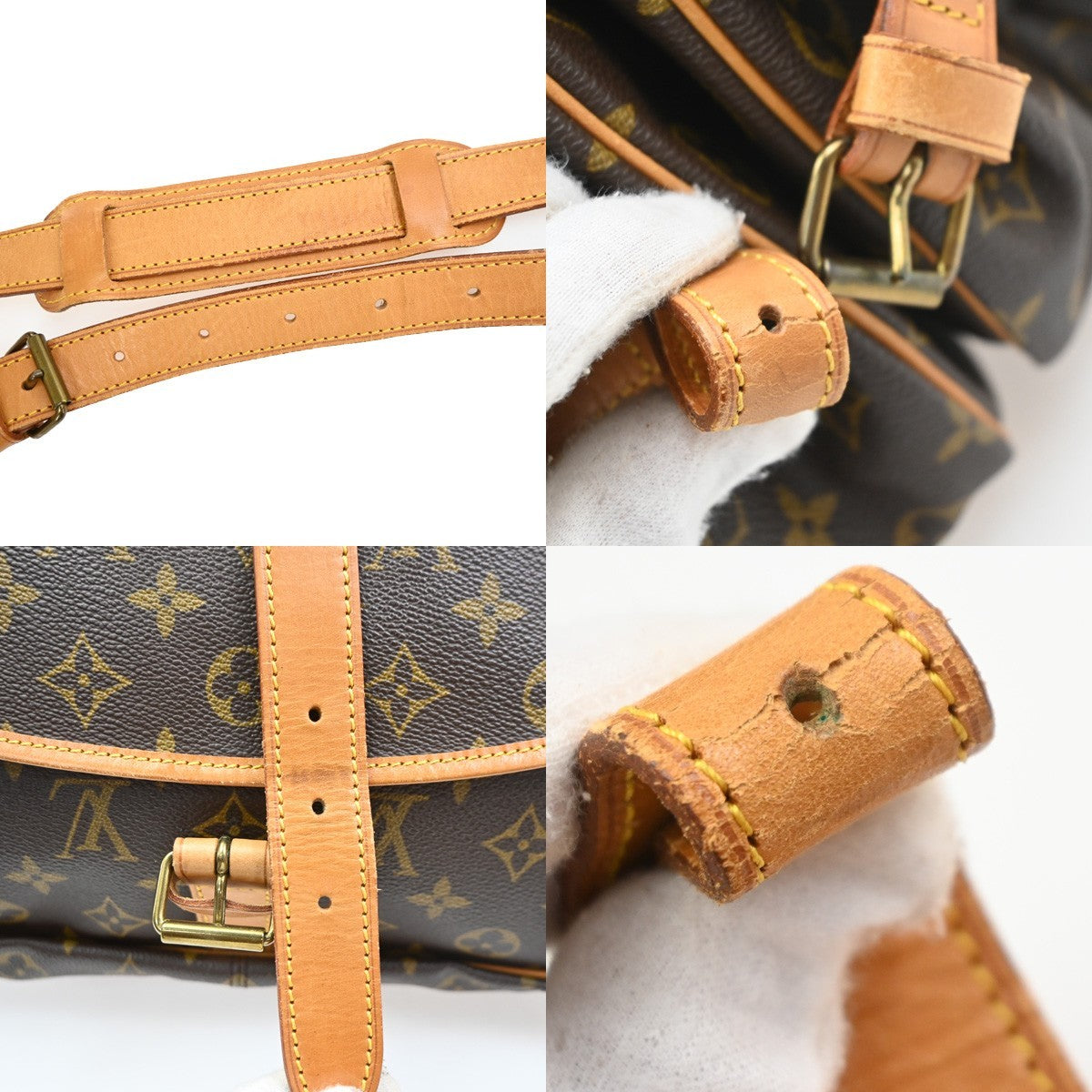 LOUIS VUITTON Saumur 35 Shoulder Bag Monogram Leather BN France M42254 15TA710