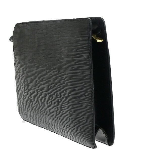 LOUIS VUITTON LV Pochette Homme Clutch Hand Bag Epi Leather Black M52522 05EC136