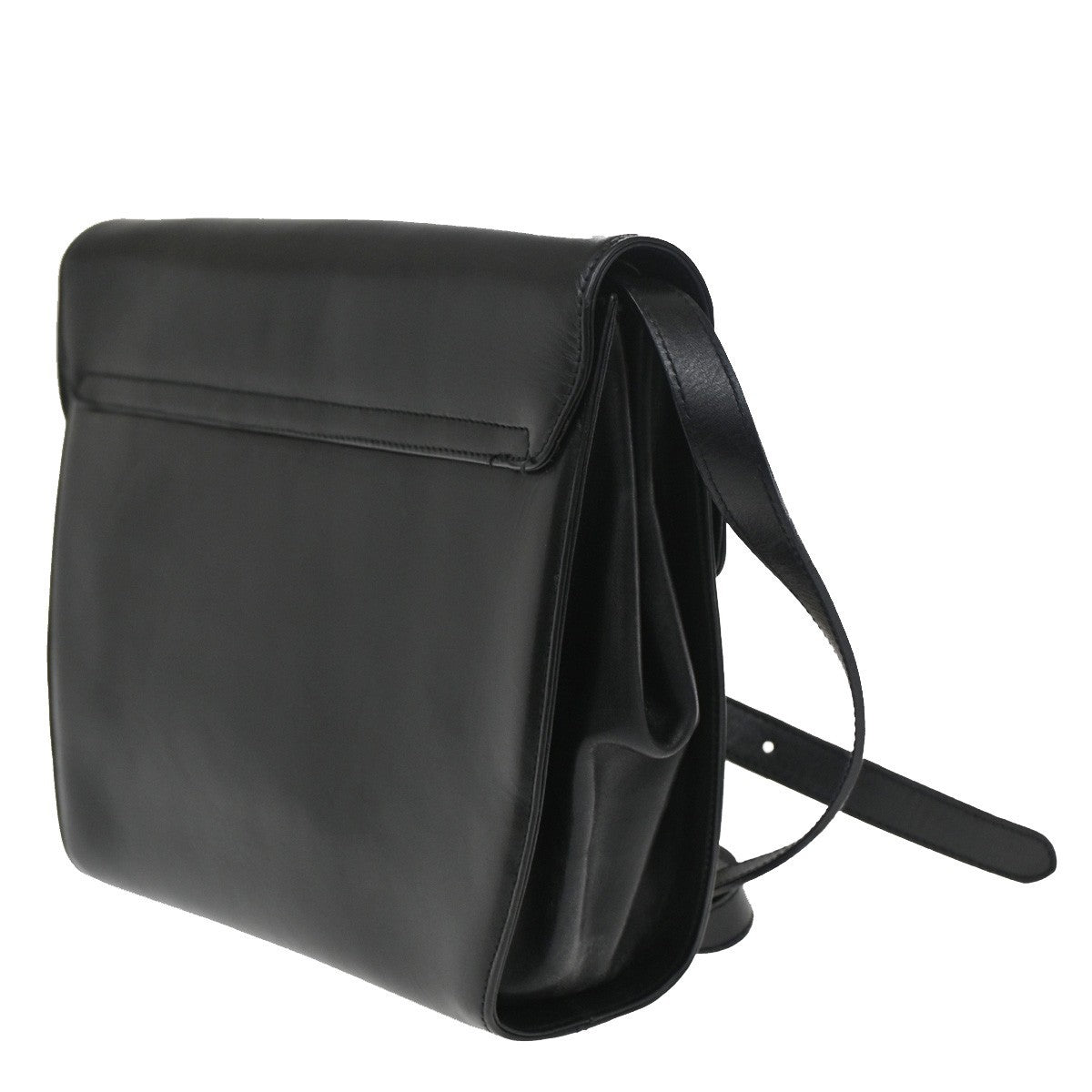 SALVATORE FERRAGAMO Gancini 2Way Shoulder Clutch Hand Bag Leather Black 38CA376