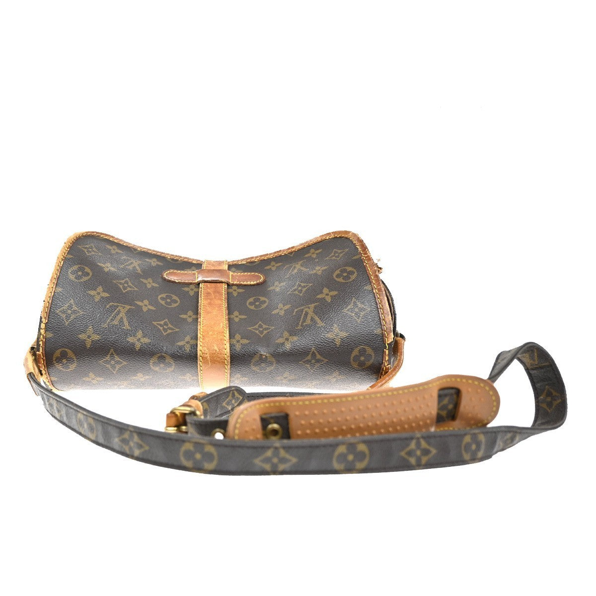 LOUIS VUITTON Logo Marne Shoulder Bag Monogram Leather Brown M51369 60MA308