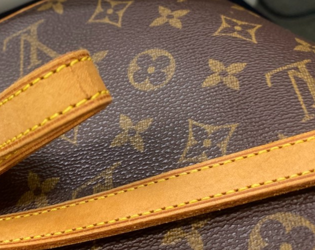 LOUIS VUITTON Logo Drouot Shoulder Bag Monogram Leather Brown M51290 74ZA349