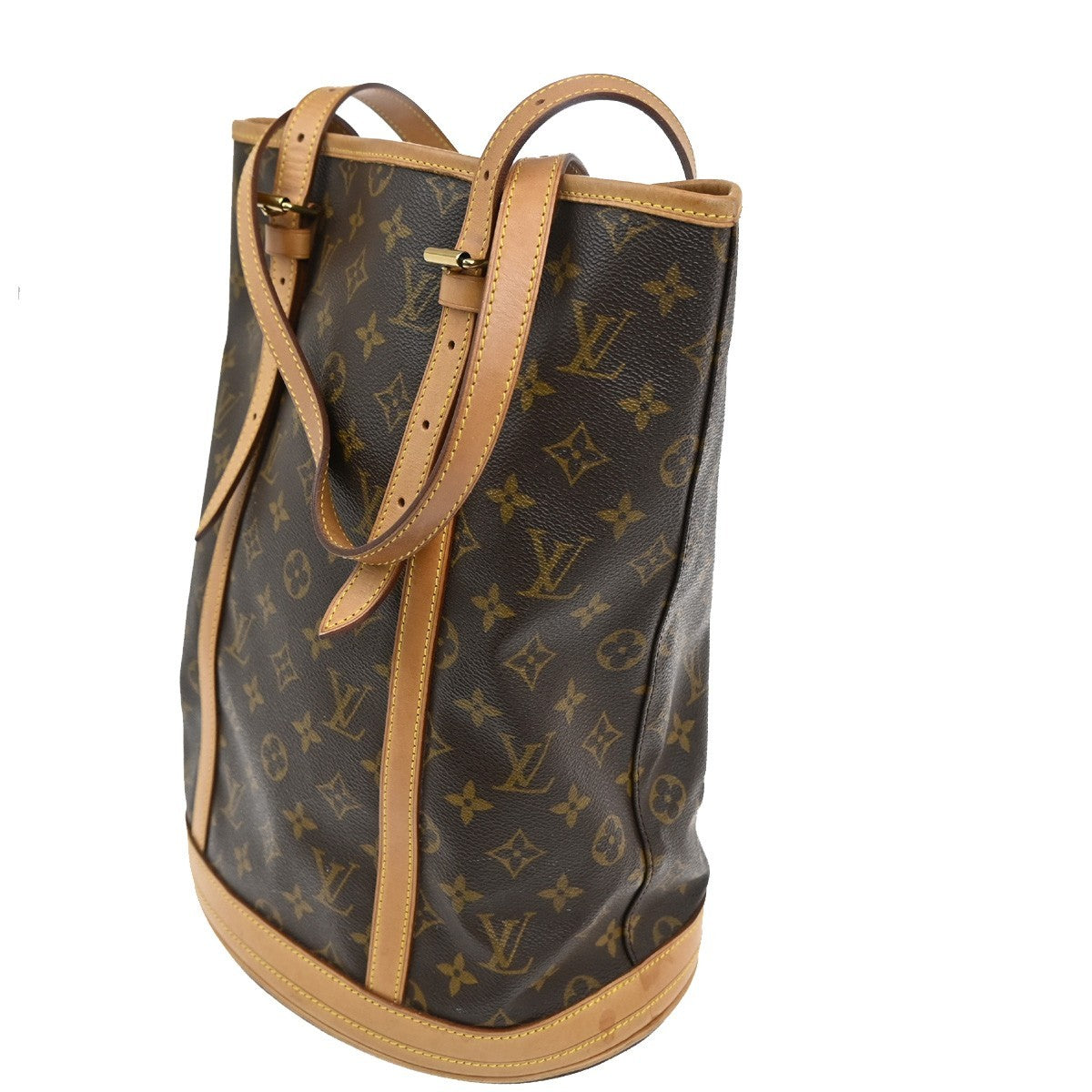 LOUIS VUITTON BUCKET GM Shoulder Tote Bag Monogram Leather Brown M42236 36TA304