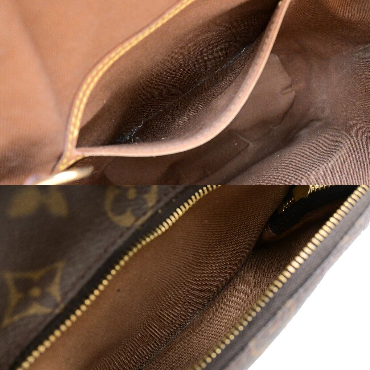 LOUIS VUITTON Montsouris MM Backpack Bag Monogram Leather Brown M51136 73ED058