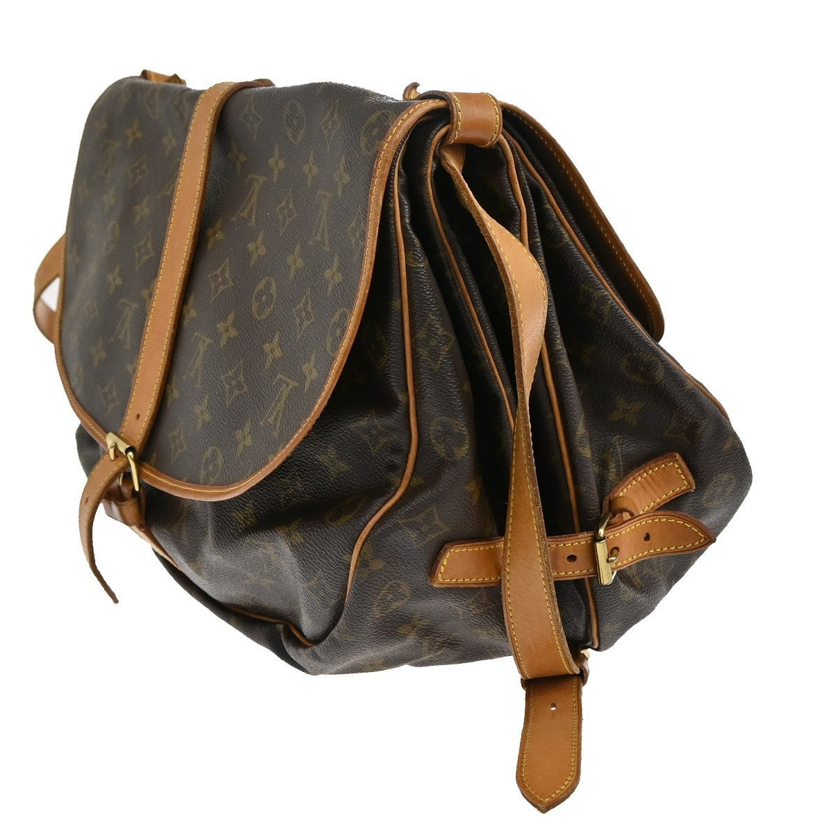 LOUIS VUITTON Saumur 35 Shoulder Bag Monogram Leather BN France M42254 72TA311