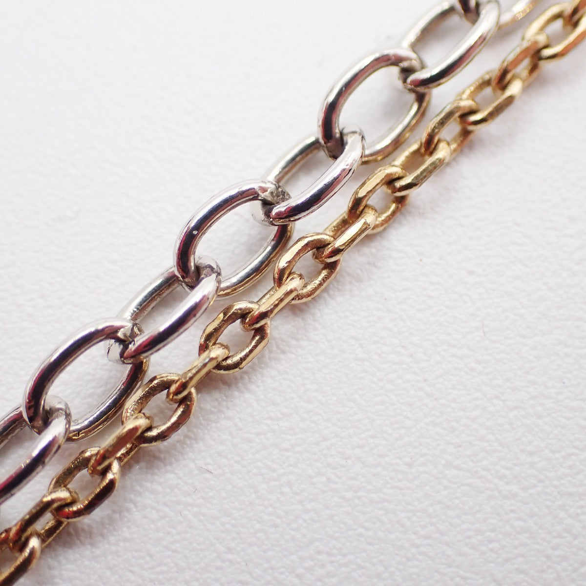 LOUIS VUITTON Logomania Chain Long Necklace Gold Silver M68074 Italy 30KP558