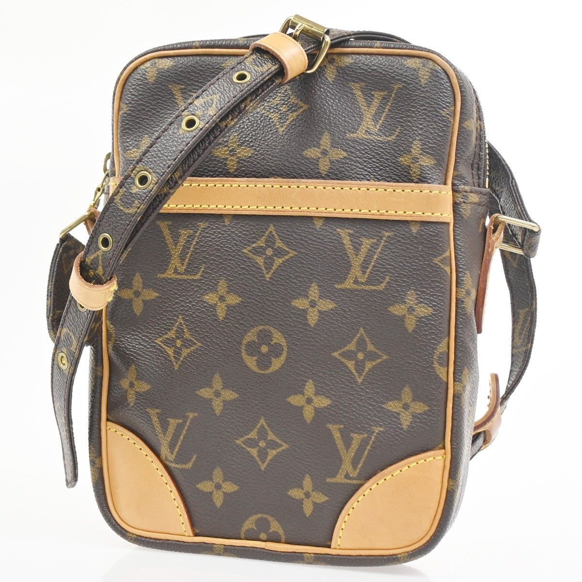 LOUIS VUITTON Danube Shoulder Bag Monogram Leather Brown France M45266 84KC730