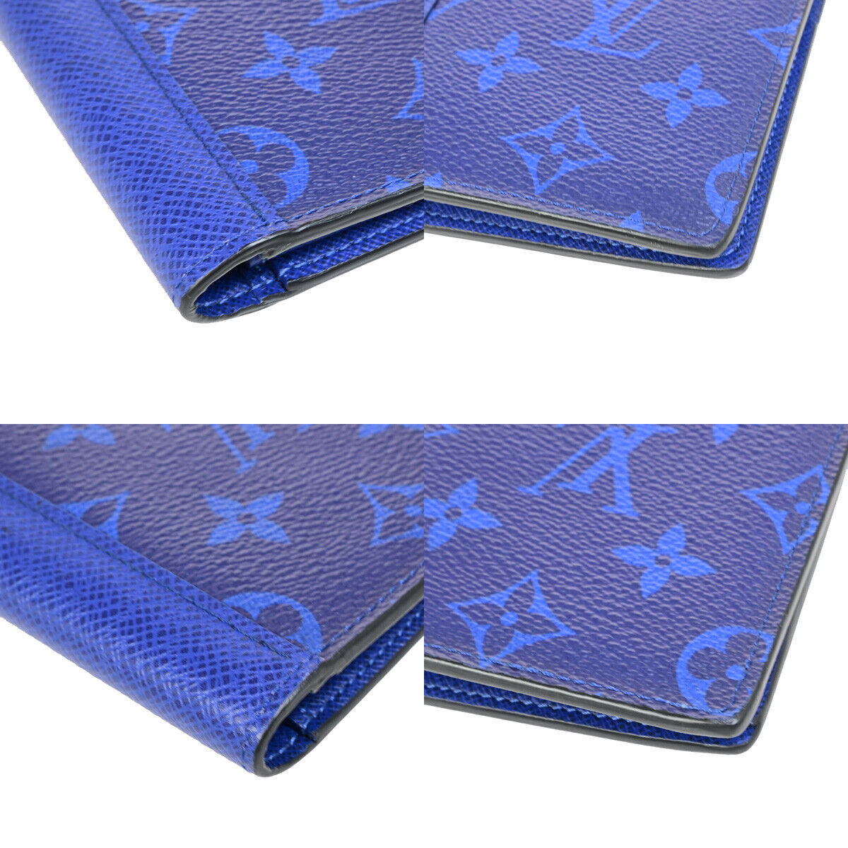 LOUIS VUITTON Portefeuille Brazza Bifold Wallet Taigarama Blue M30297 79YF746