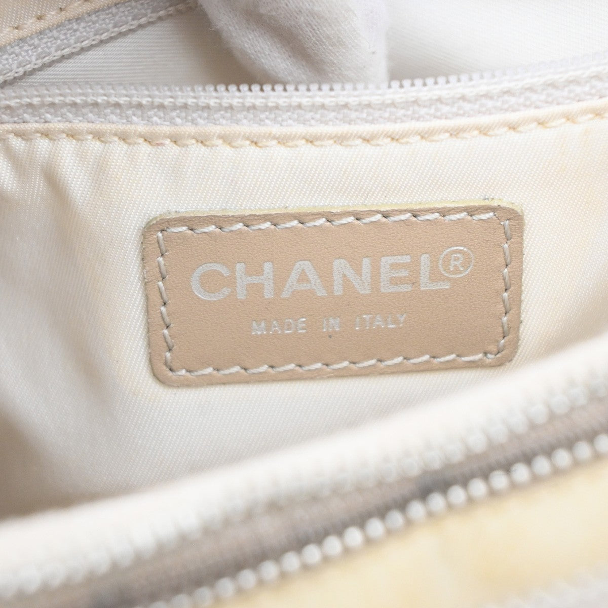 CHANEL CC New Travel Line Shoulder Bag Jacquard Canvas Leather BE SHW 62MA443