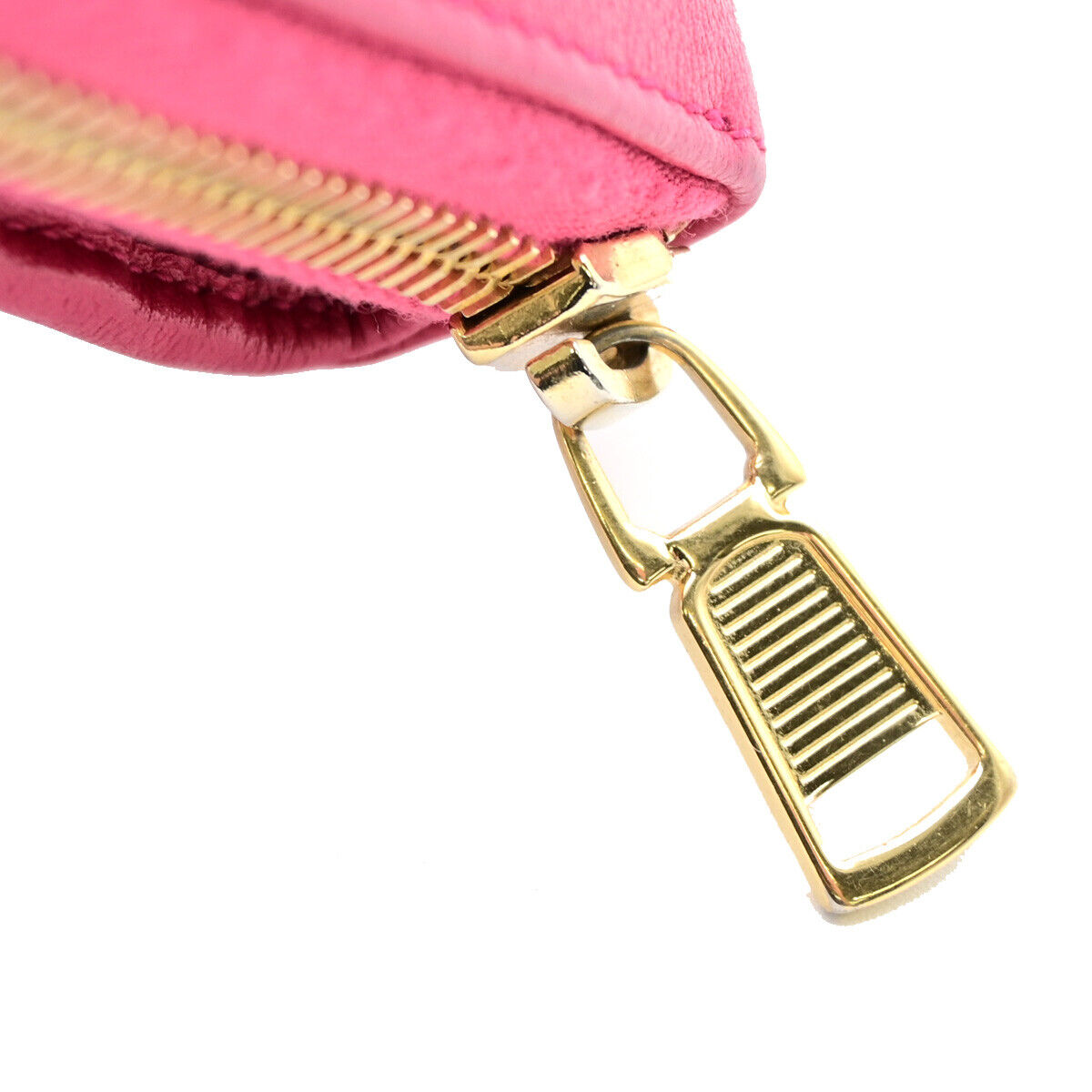 YVES SAINT LAURENT YSL Logo Bifold Wallet Purse Leather Pink GHW 04YE803