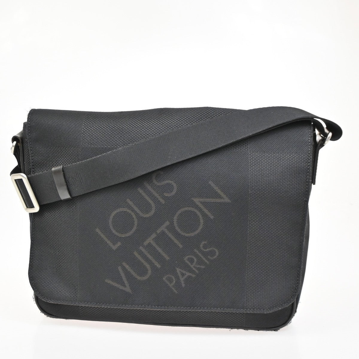LOUIS VUITTON Messenger Bag Damier Geant Canvas Leather Black M93032 38KC050