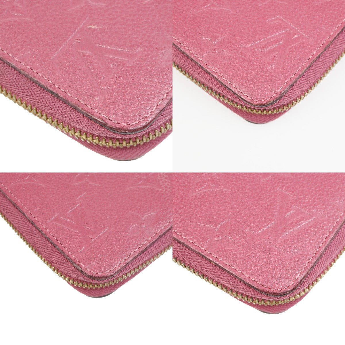 LOUIS VUITTON Zippy Long Wallet Monogram Empreinte Pink France M60549 34KD080