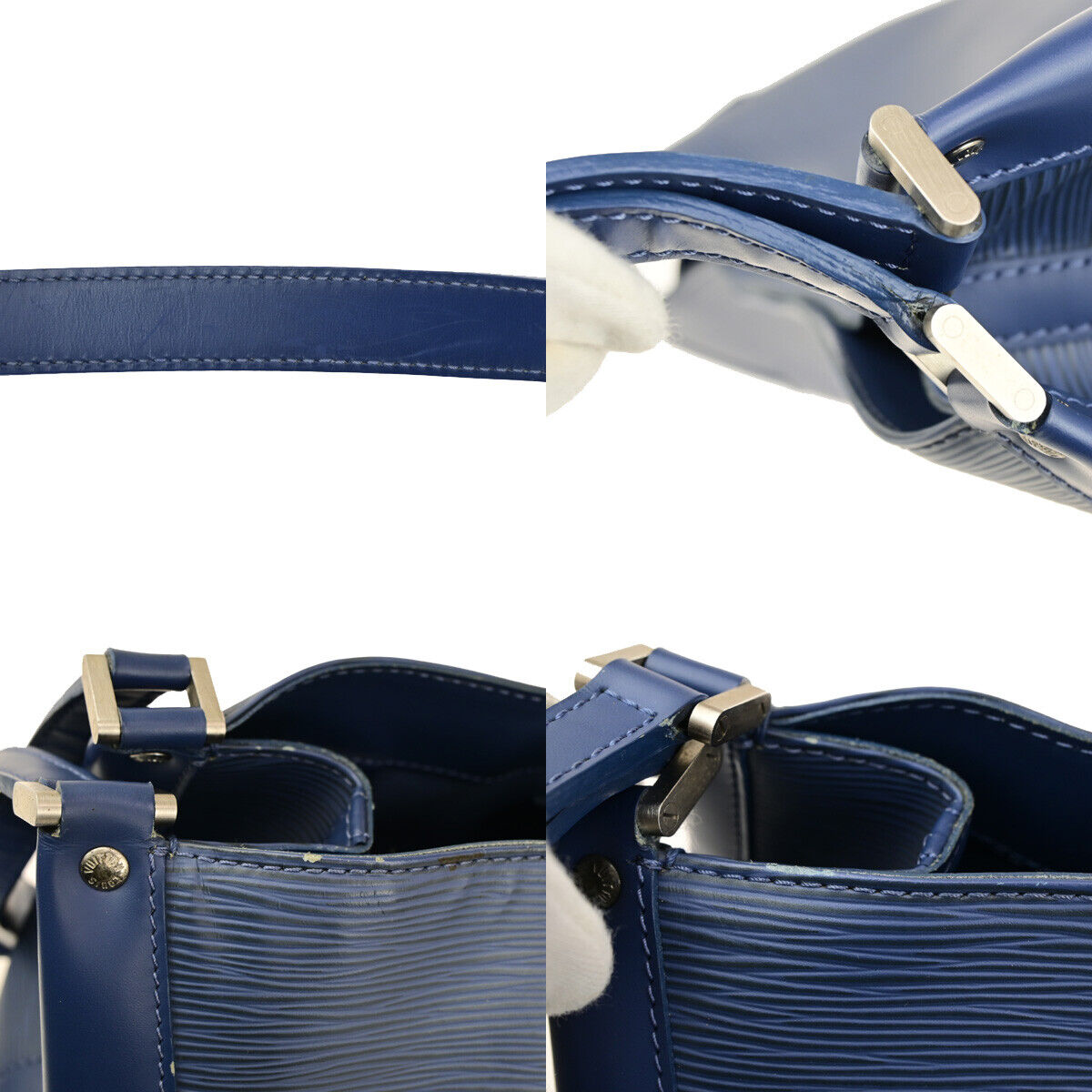 LOUIS VUITTON Mandara MM Shoulder Bag Epi Leather Blue Myrtilles M5889G 83YG598