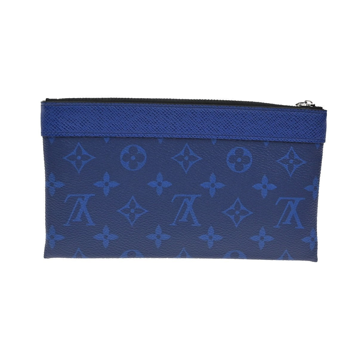LOUIS VUITTON Pochette Discovery PM Pouch Wallet Taigarama Blue M30278 70KB363
