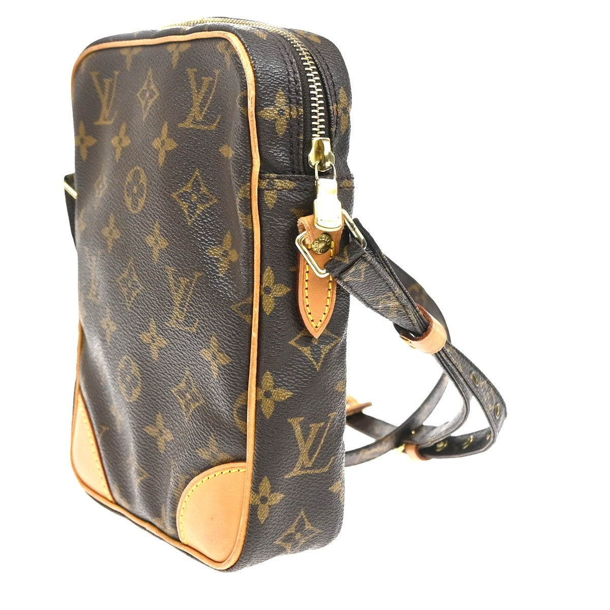 LOUIS VUITTON Danube Shoulder Bag Monogram Leather Brown France M45266 84YH883