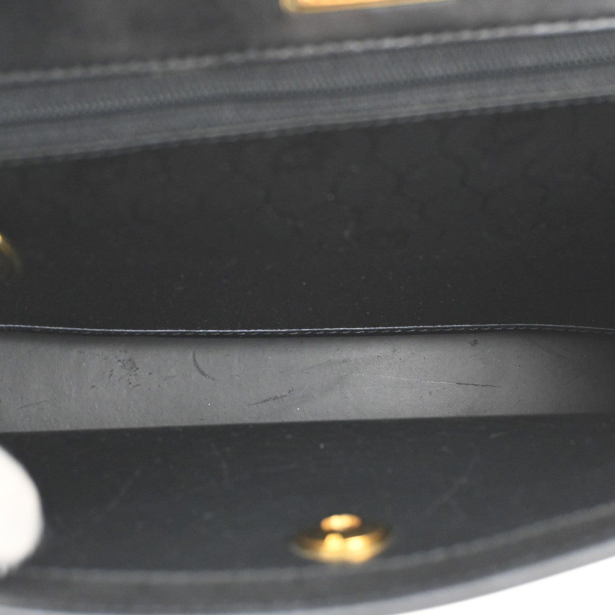 CHRISTIAN DIOR Haneycomb Logo 2Way Shoulder Hand Bag PVC Leather GHW BK 35CA377