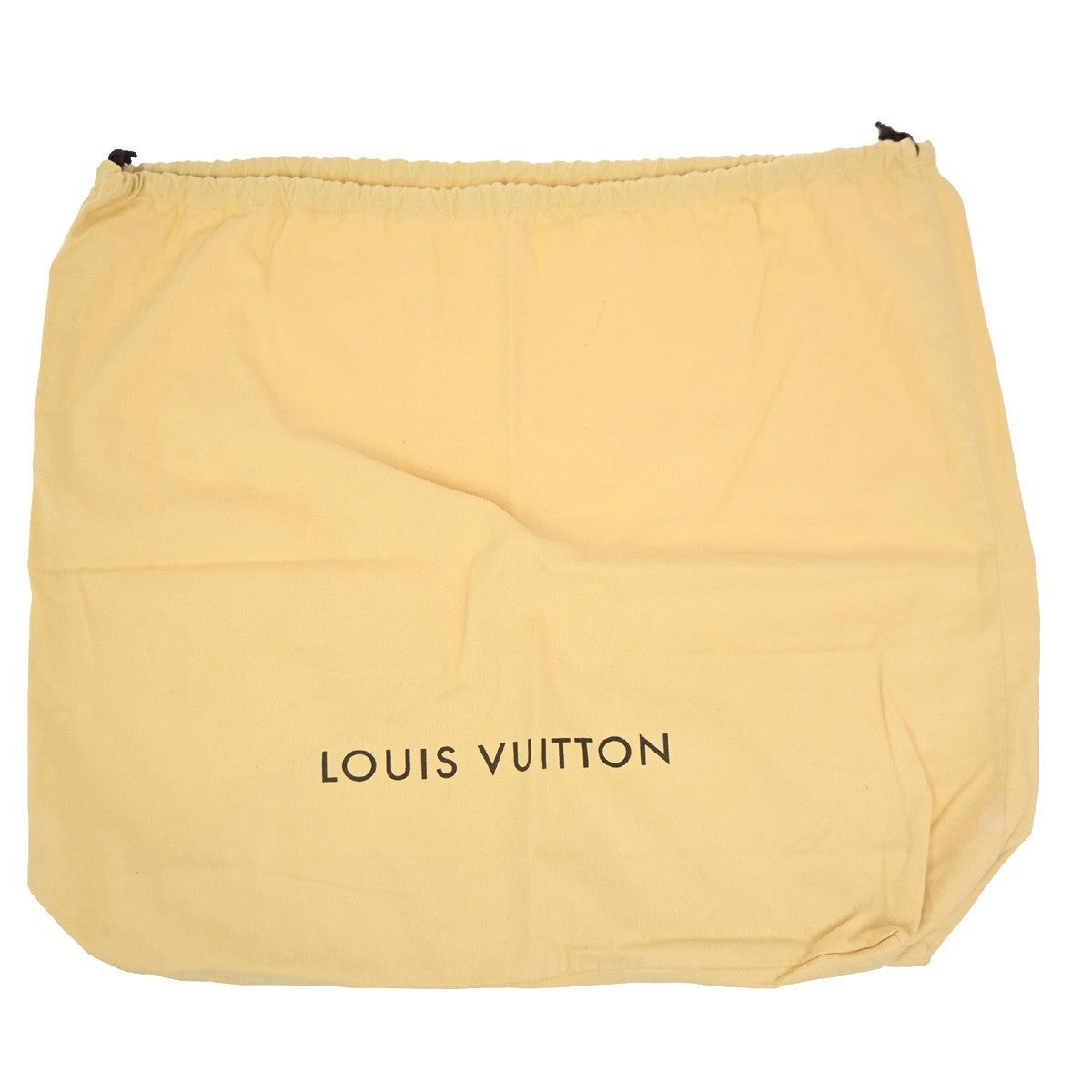 LOUIS VUITTON Logo 10 Set Dust Bag Drawstring Canvas Cotton Beige Brown 01KB865