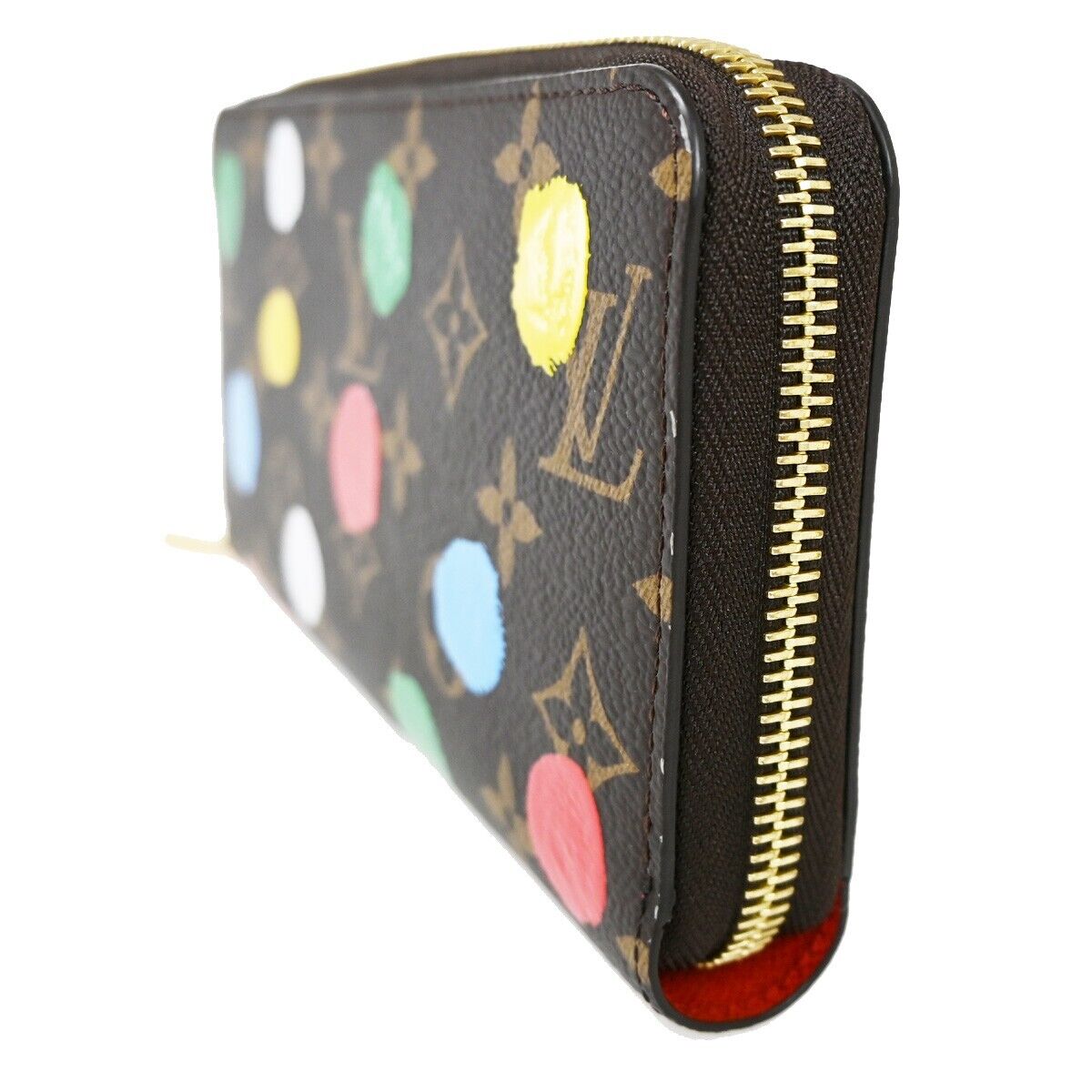 LOUIS VUITTON LV × YK Long Zippy Wallet Monogram 3D Dots Brown M81864 605RH887