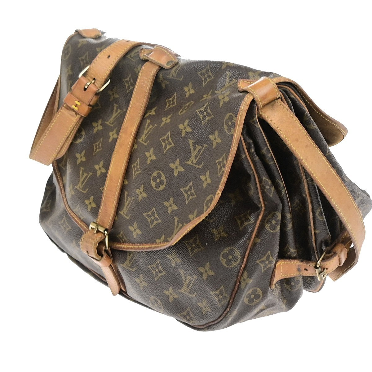 LOUIS VUITTON Saumur 35 Shoulder Bag Monogram Leather BN France M42254 80YJ223