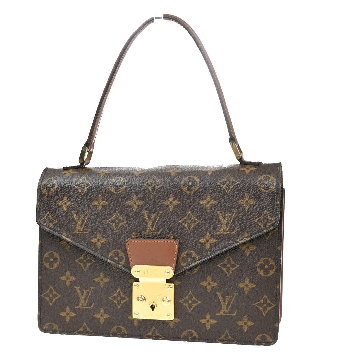 LOUIS VUITTON Concorde Hand Bag Monogram Leather Brown France M51190 82MA626