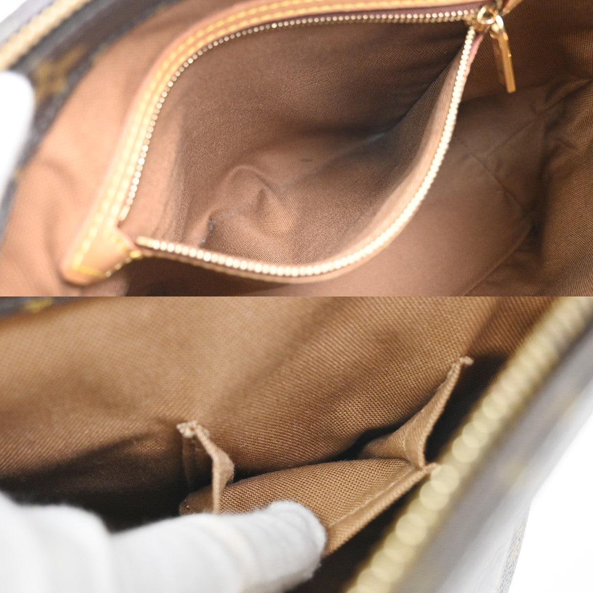 LOUIS VUITTON Cabas Piano Shoulder Bag Monogram Leather Brown M51148 16YJ022