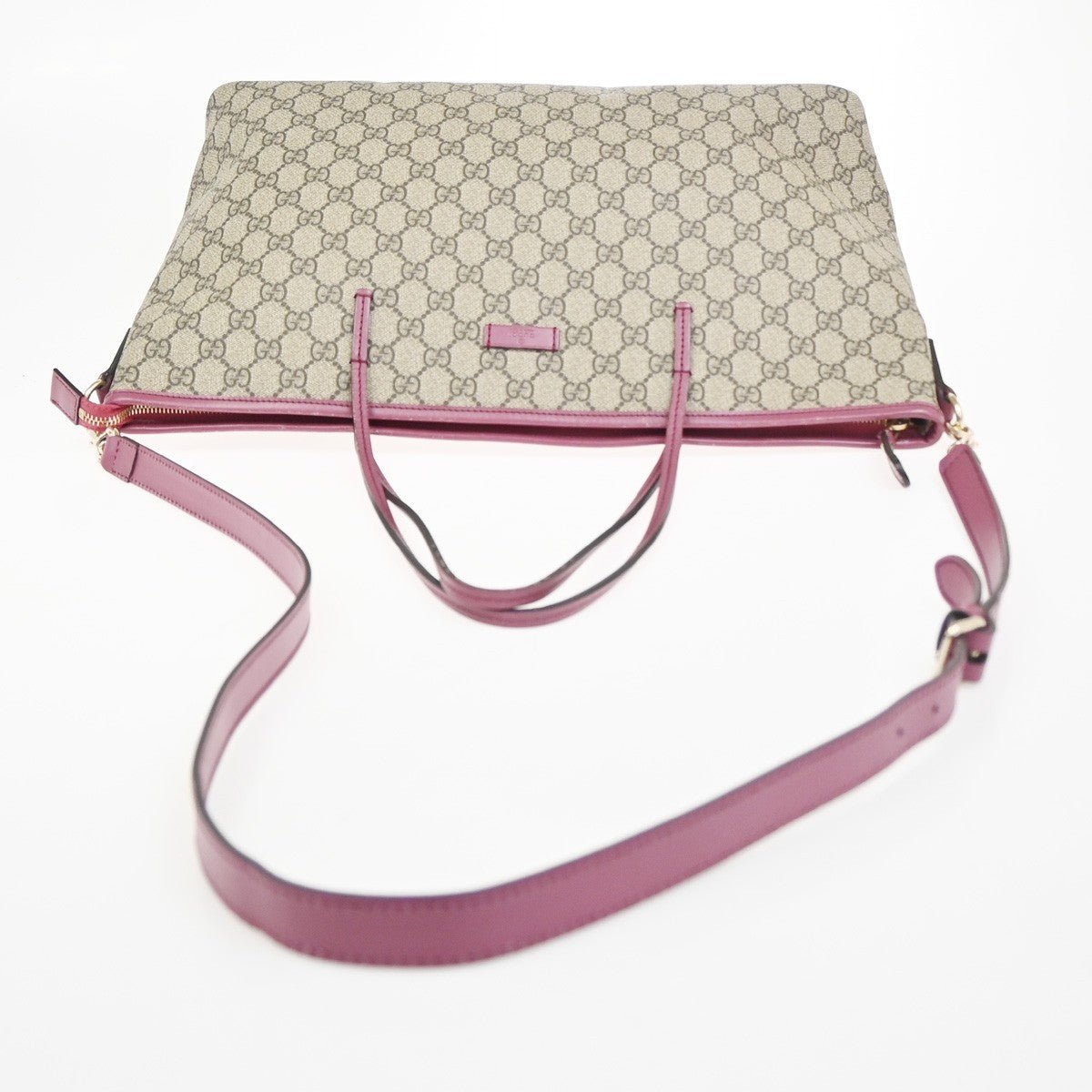 GUCCI Logo GG Pattern 2Way Shoulder Tote Bag Supreme Leather BN PK GHW 76KD024