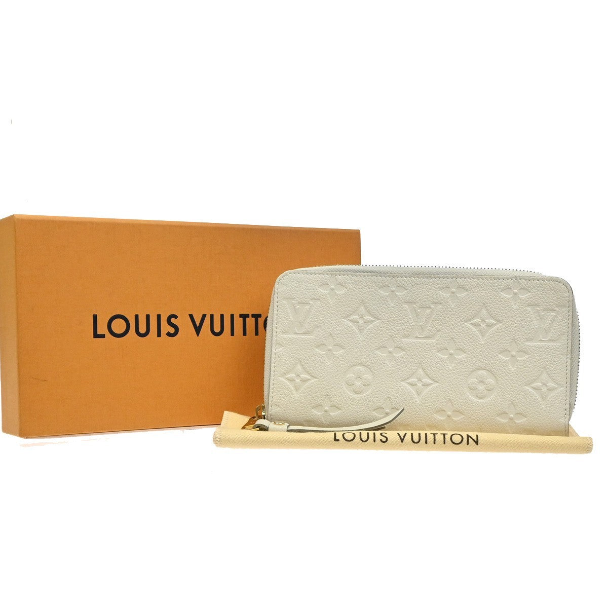 LOUIS VUITTON Secret Long Wallet Monogram Empreinte White M93437 77MA577