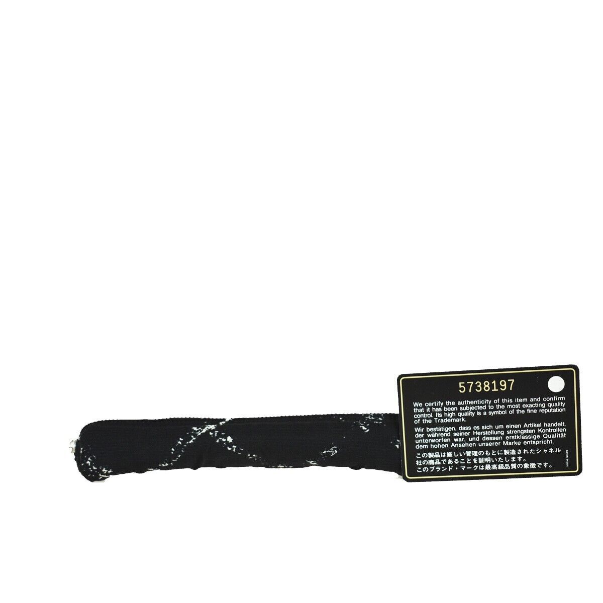 CHANEL CC Logo Travel Line Pen Case Pouch Nylon Black Silver France 04RH703