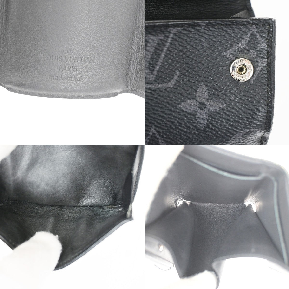LOUIS VUITTON Discovery Compact Wallet Monogram Eclipse Leather M67630 61CB071