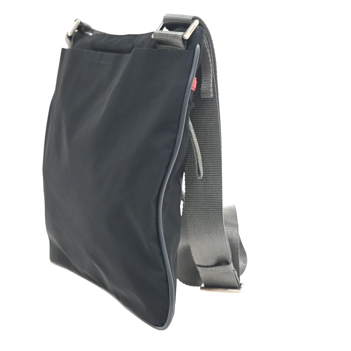 PRADA Logo Sport Line Shoulder Crossbody Bag Nylon Canvas Black SHW 65ZA344