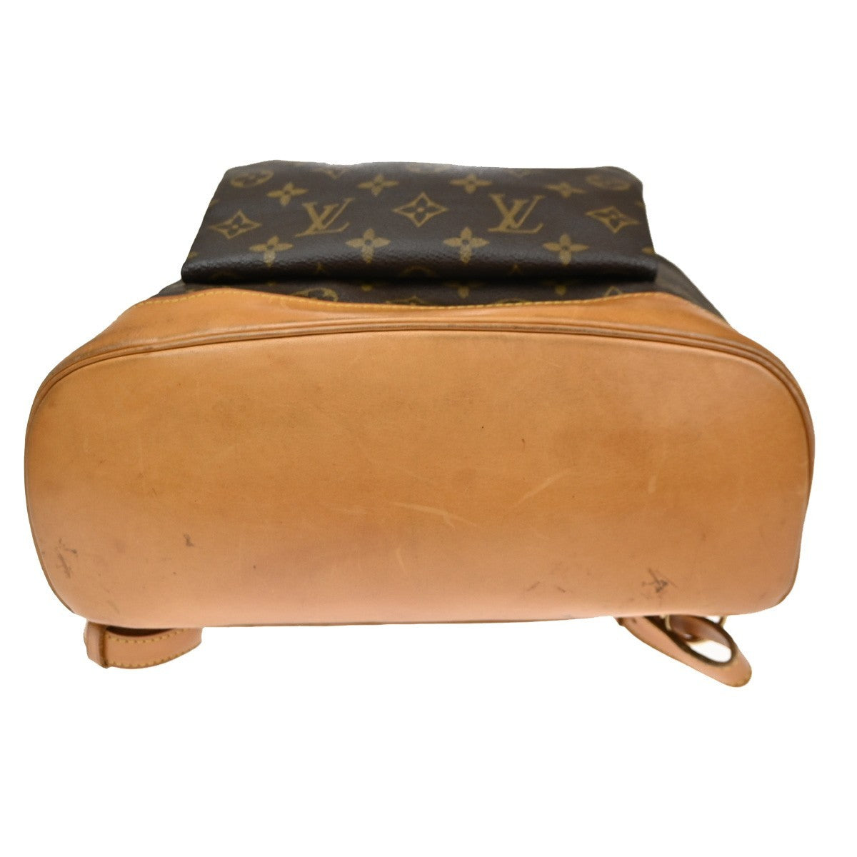 LOUIS VUITTON Montsouris GM Backpack Bag Monogram Leather Brown M51135 14CA929
