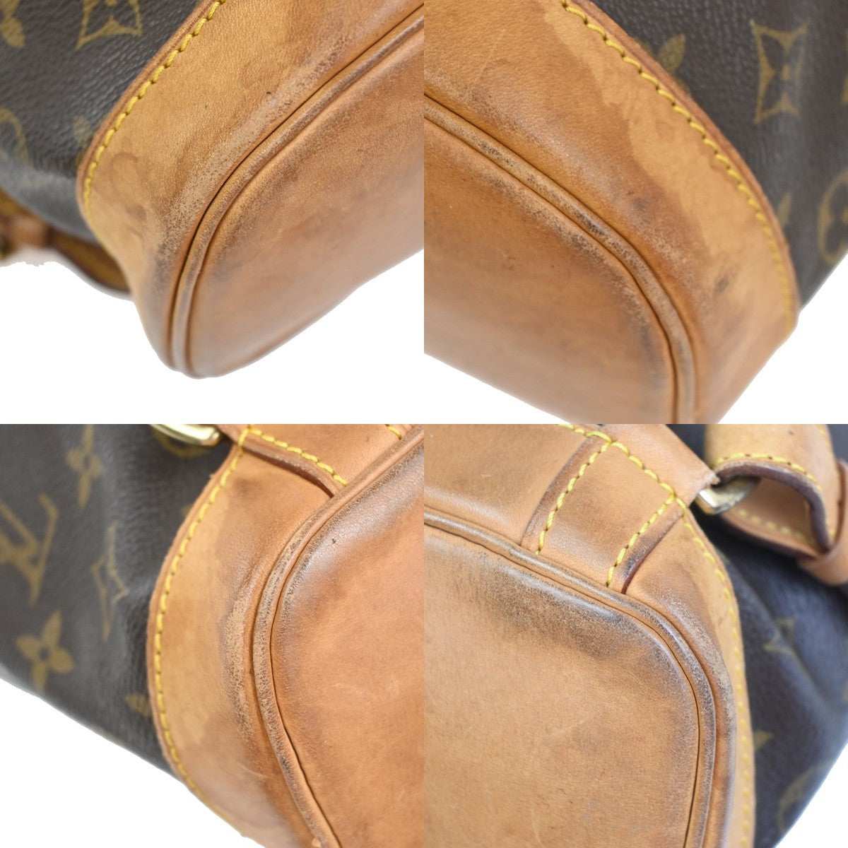 LOUIS VUITTON Montsouris MM Backpack Bag Monogram Leather Brown M51136 72KC944