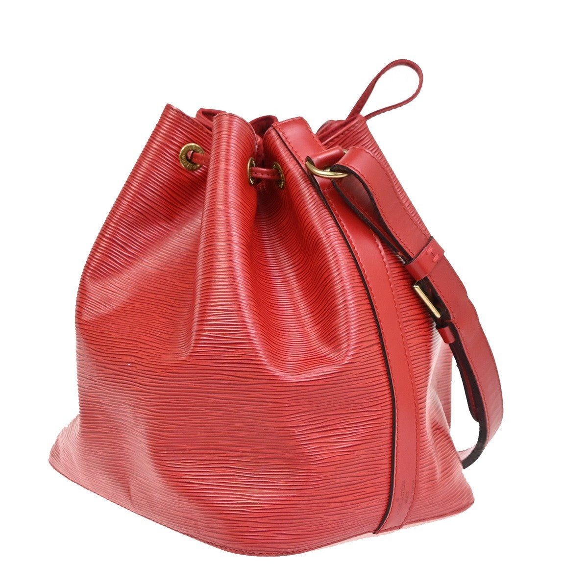LOUIS VUITTON Petit Noe Drawstring Shoulder Bag Epi Leather Red M44107 70PA054