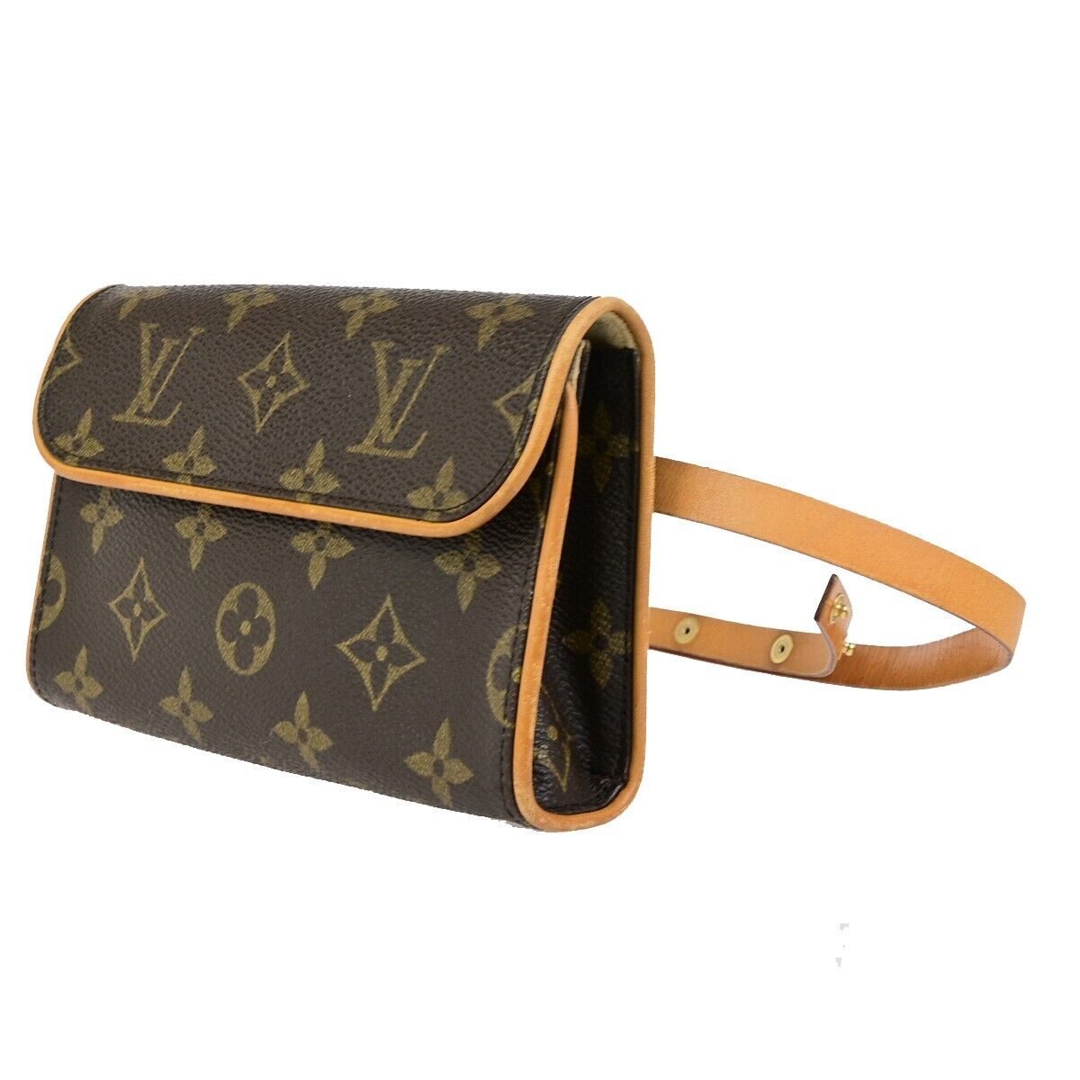 LOUIS VUITTON Pochette Florentine Bum Bag Monogram Leather Brown M51855 80FB261