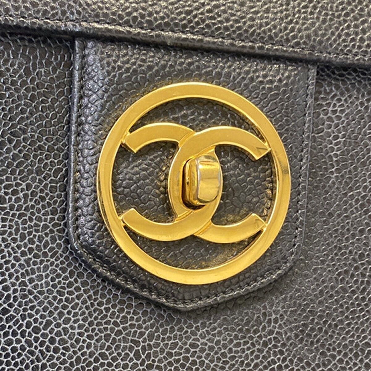 CHANEL CC Logo 2Way Vanity Shoulder Hand Bag Caviar Skin Leather BK GHW 620RJ692