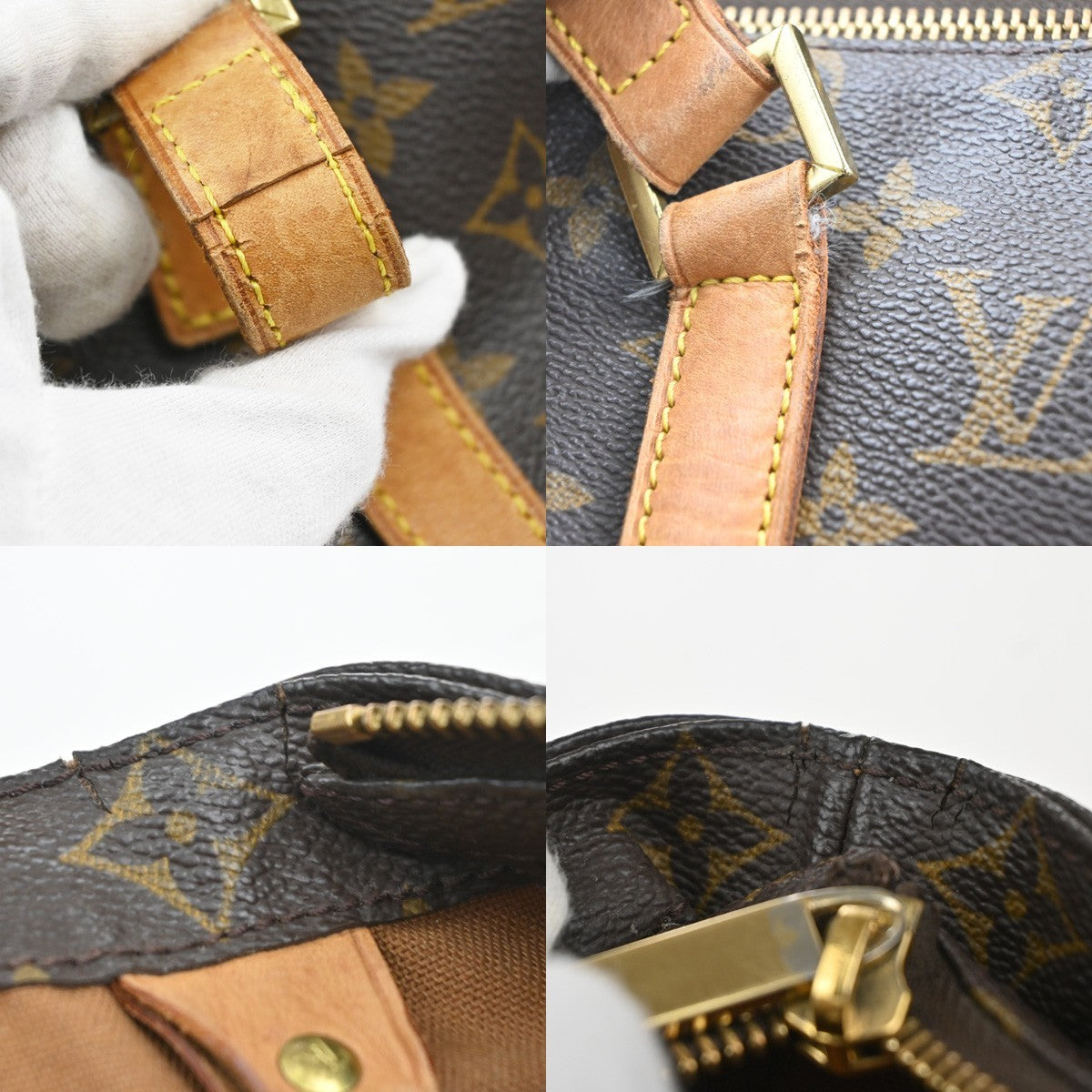 LOUIS VUITTON Cabas Mezzo Shoulder Bag Monogram Leather Brown M51151 70CA979