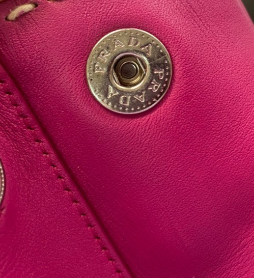 PRADA Logo Canapa City 2Way Shoulder Hand Bag Canvas Leather Pink BE SHW 98ZA359