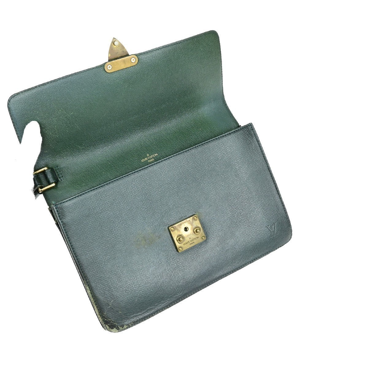 LOUIS VUITTON Pochette Kourad Clutch Hand Bag Taiga Leather GN M30194 07KC314