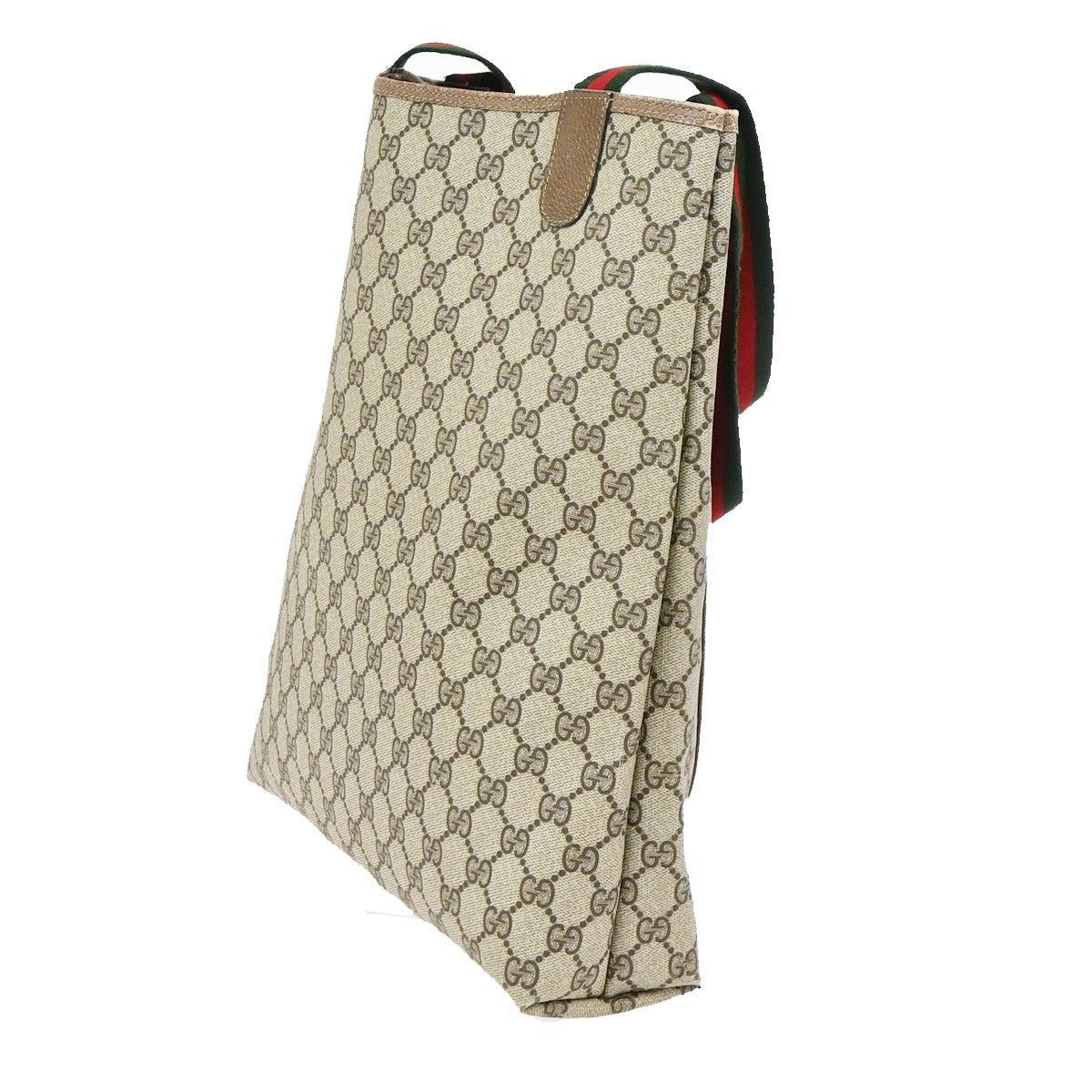 GUCCI Logo GG Pattern Sherry Web Shoulder Tote Bag PVC Leather BN Italy 63KD182