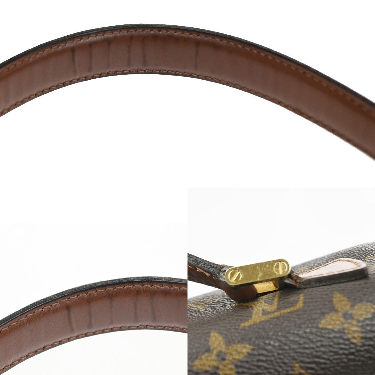 LOUIS VUITTON Concorde Hand Bag Monogram Leather Brown France M51190 88CA976