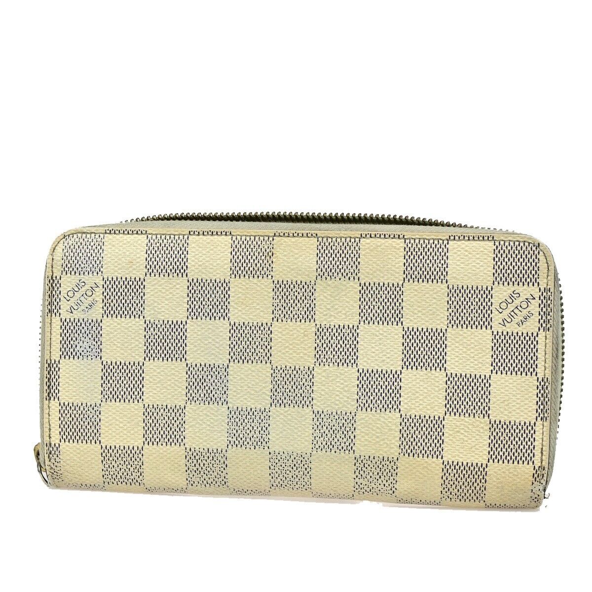 LOUIS VUITTON Zippy Wallet Long Bifold Wallet Damier Azur Leather N60019 02FA761