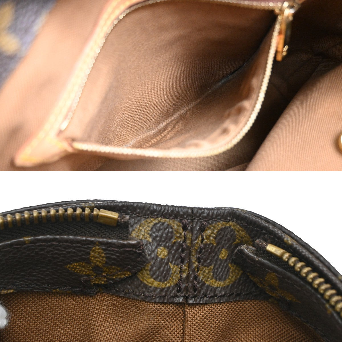 LOUIS VUITTON Cabas Piano Shoulder Bag Monogram Leather Brown M51148 78YJ151