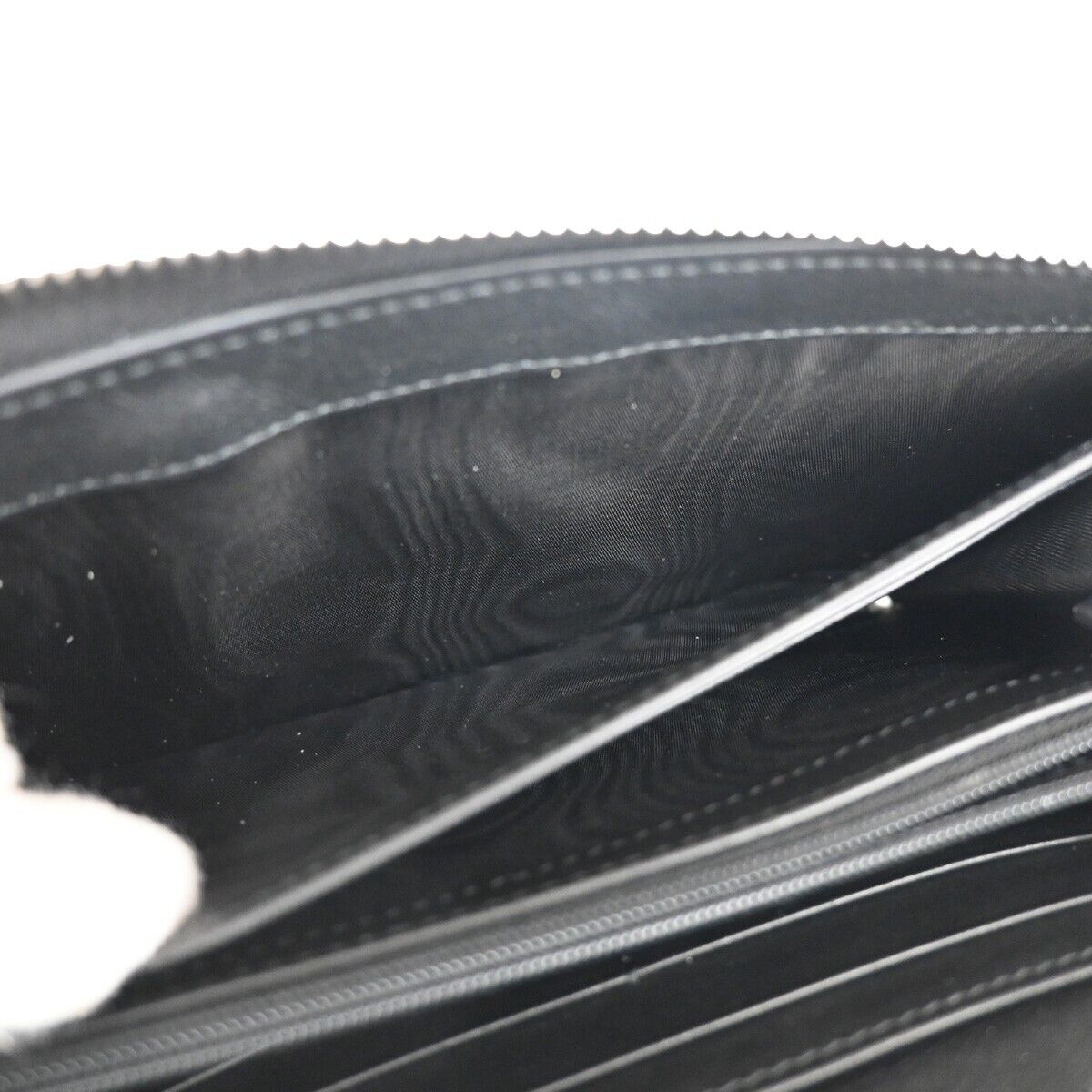 GUCCI Micro GG Guccissima Travel Case Wallet Leather Black SHW Italy 18YE185
