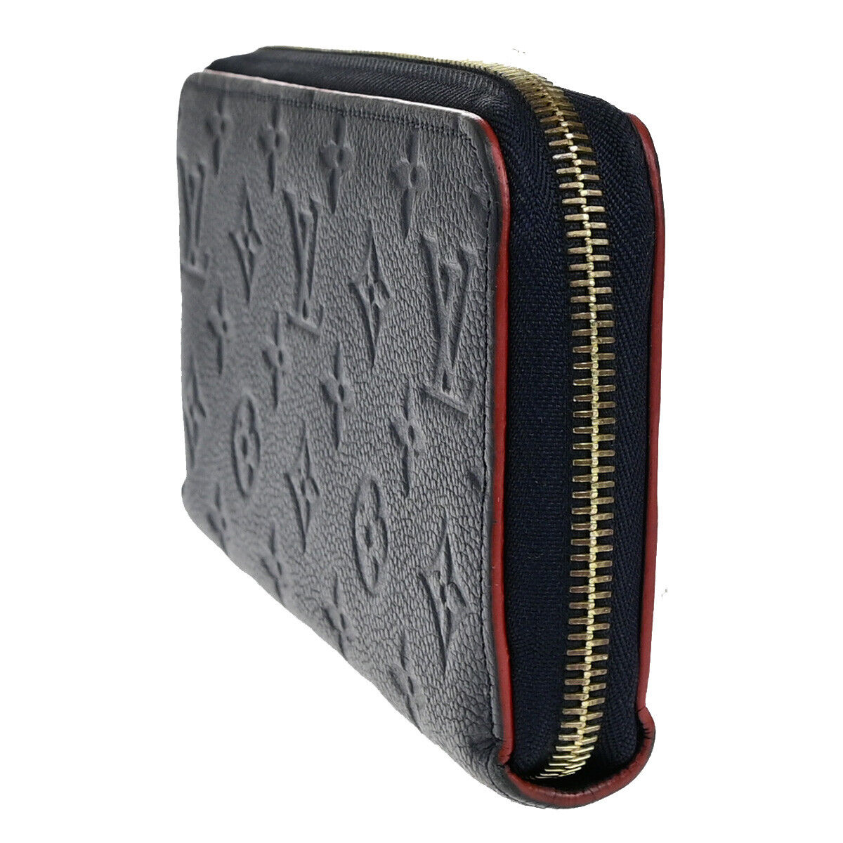 LOUIS VUITTON Zippy Wallet Long Purse Monogram Empreinte Blue M62121 88YG744