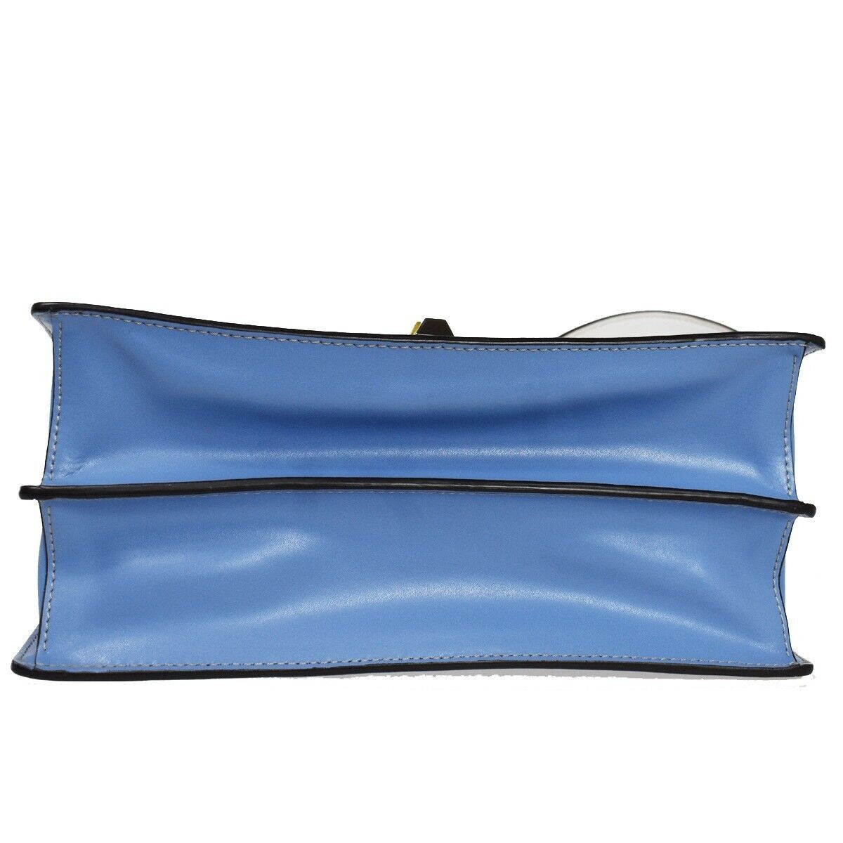 FENDI x FILA Collaboration 2Way Hand Bag Zucca Leather Brown White Blue 661RC614