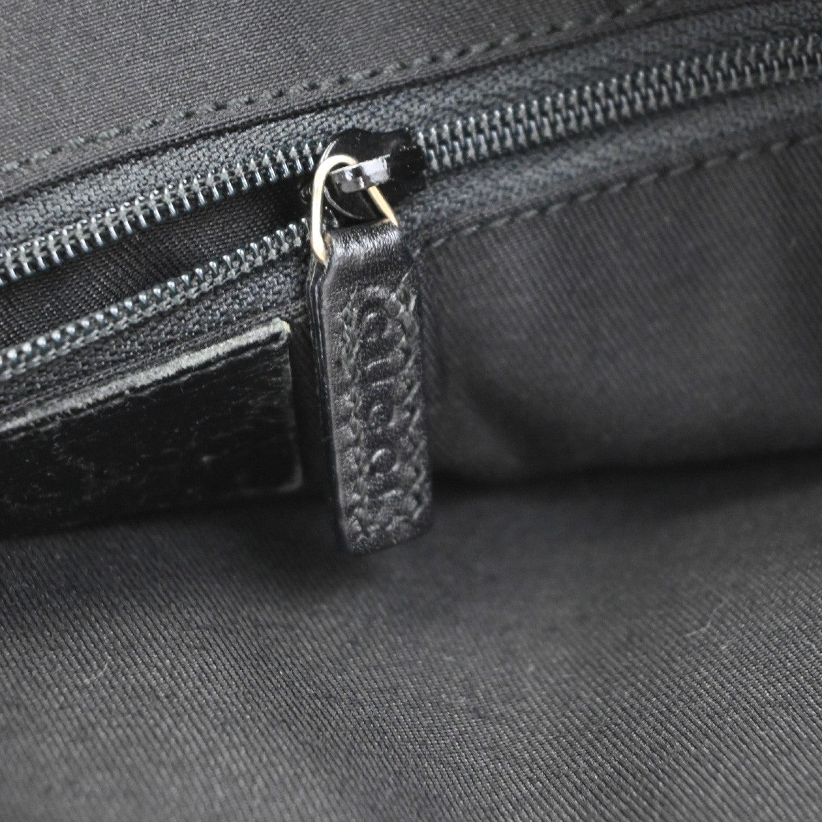 GUCCI GG Logo Sherry Line Shoulder Hand Bag Suede Leather Black Italy 10CA953