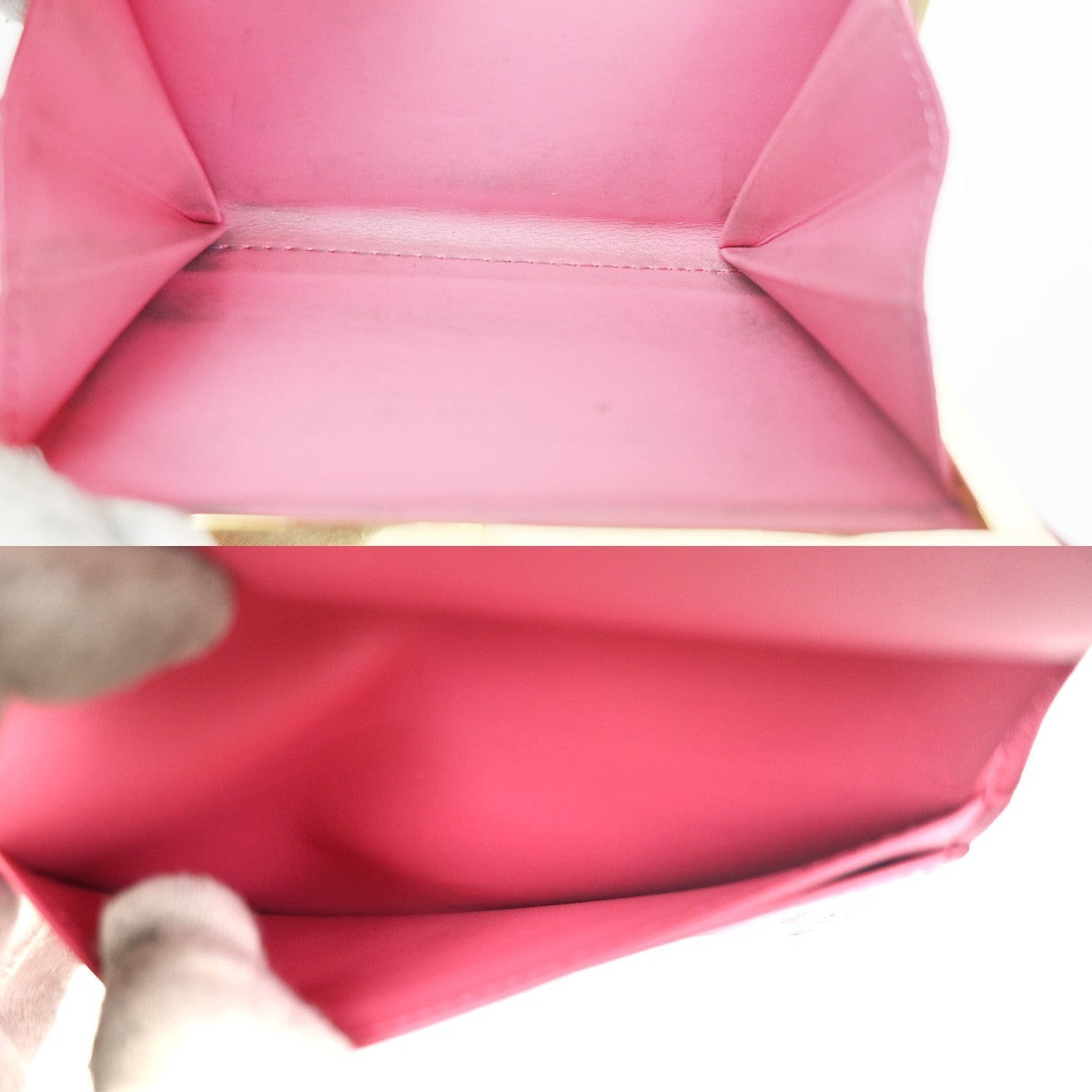 LOUIS VUITTON Porte-Monnaie Viennois Wallet Monogram Vernis Pink M9141F 63TA447