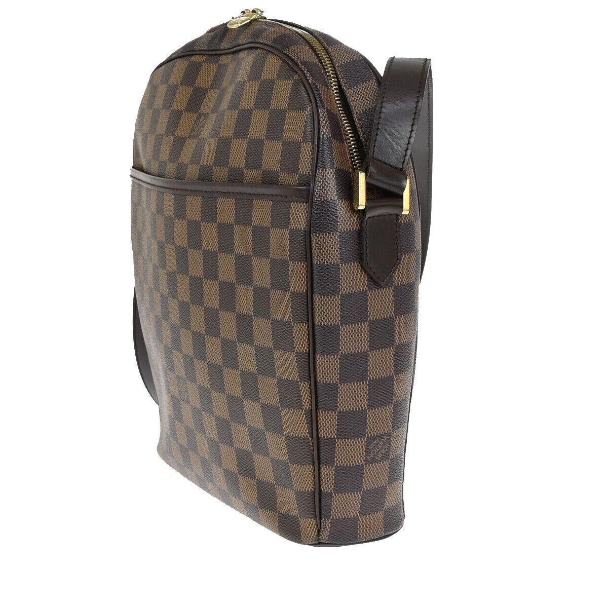 LOUIS VUITTON Ipanema GM Shoulder Bag Damier Ebene Leather Brown N51292 74EC769